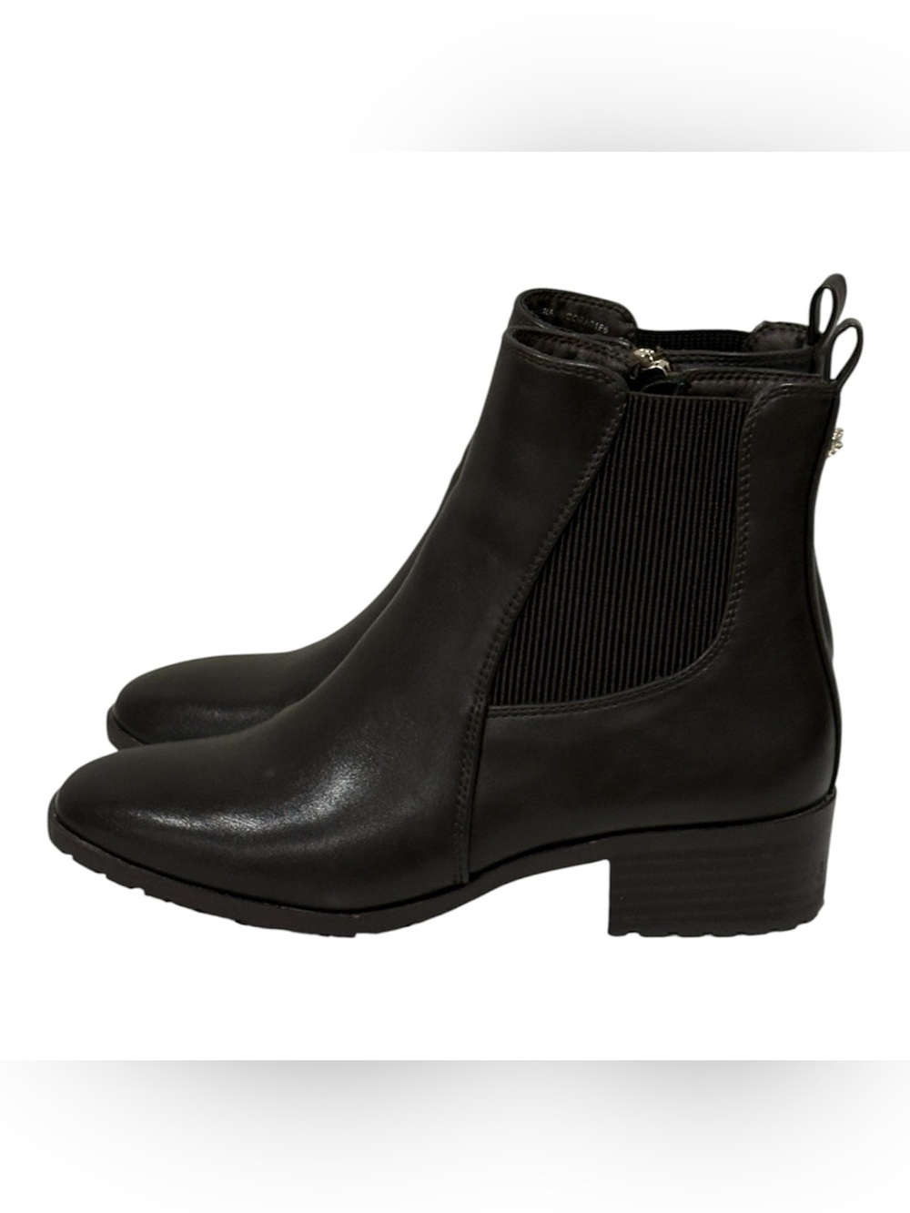 Anne Klein Carra Women's Brown Leather Round Toe Chelsea Ankle Boots Zip US 7 M - Picture 3 of 7